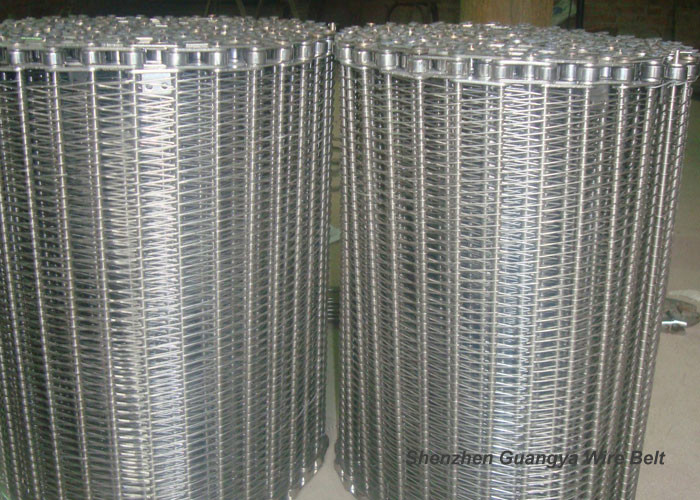 Stainless Steel Chain Mesh Conveyor Belt Lifting G80 Argon Welding Simple Design