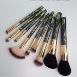 Music Stave Patterned Oval Makeup Brush Set 9 Pieces Exceptional High Performing