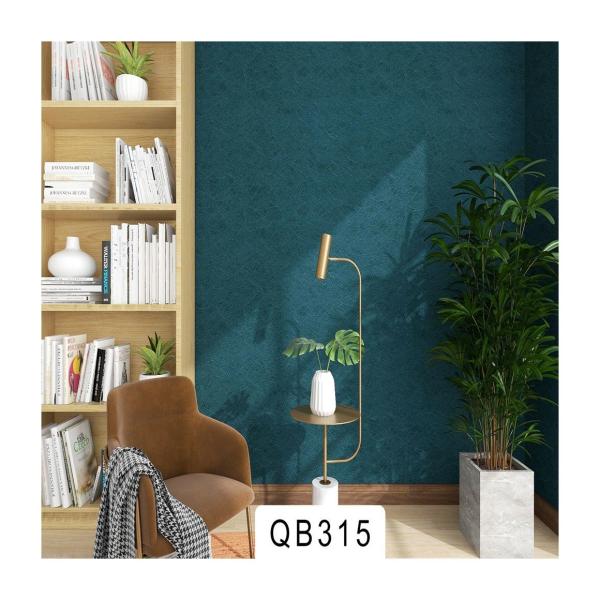 Dark Green Matt Vinyl Textured Cloth Wallpaper 68cm 136cm Damask Cloth Wall