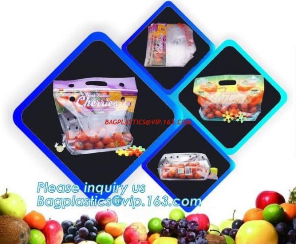 Food service grape packing bag with slider/Red grapes packing bag/Plastic fruit bag, bag for fruit and vegetable package