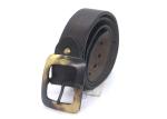 1-1/2" Men's 100% Italian Cow Leather Belt With Antique Patina Pin Buckle
