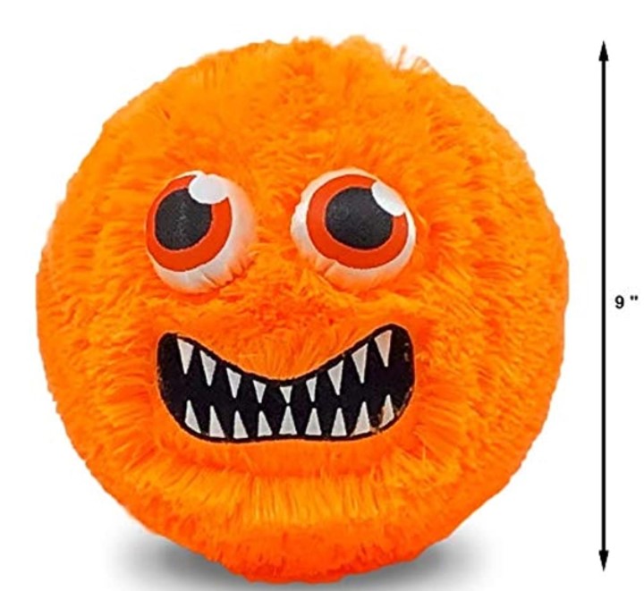 Green 30 cm Inflatable Fuzzy Monster Ball Soft Toy Ball for Throwing Catching and Kicking