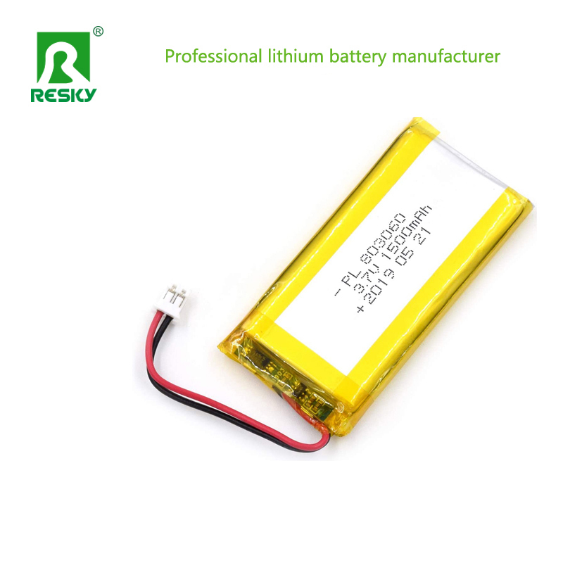 Prismatic Lithium Polymer Battery Cell 803060 3.7V 1500mAh 5.55wh For Pet Locator