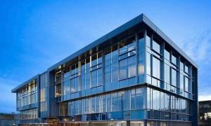 Quality Sleek Glass Curtain Wall Panels Energy Saving and Soundproofing Custom Aluminum Colors wholesale