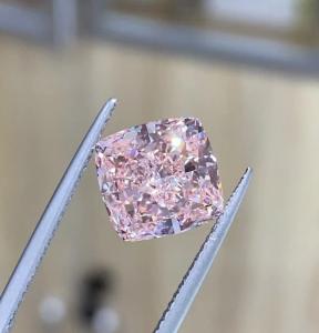 Quality Fancy Light VS2-VS1 Lab Grown Pink Diamonds 10 Mohs Cushion Shape wholesale