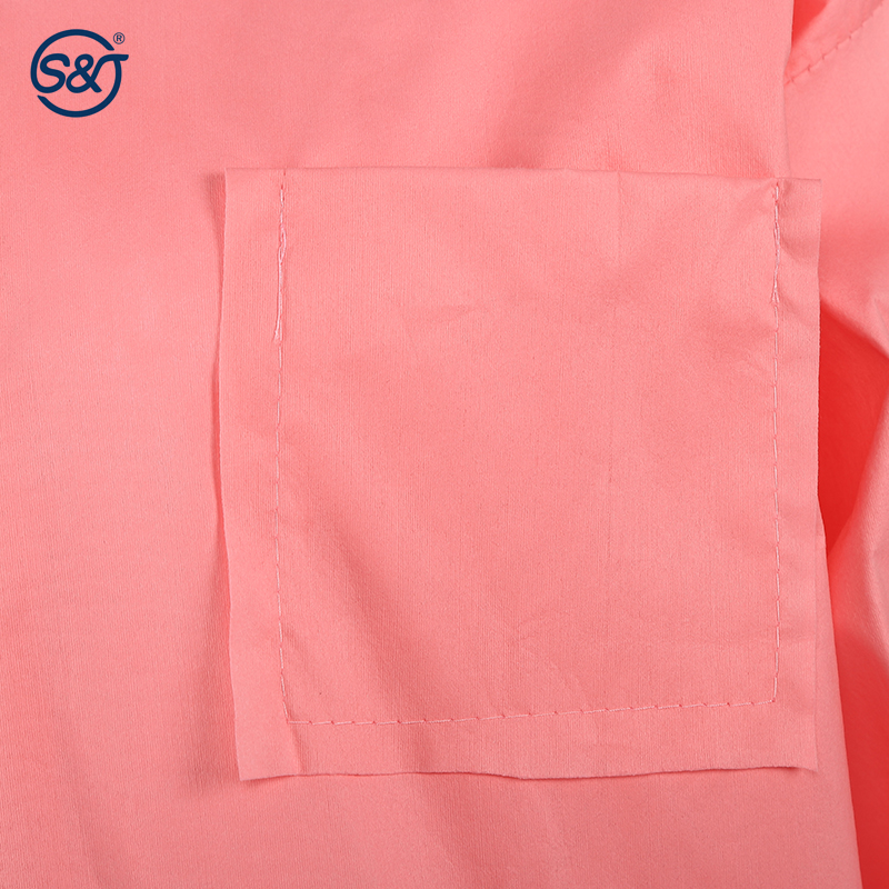 Disposable non woven SMS pink wear dental disposable lab Jackets