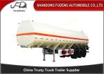 5mm , 6mm Thickness Fuel Tanker Semi Trailer Optional Compartment / Dimension