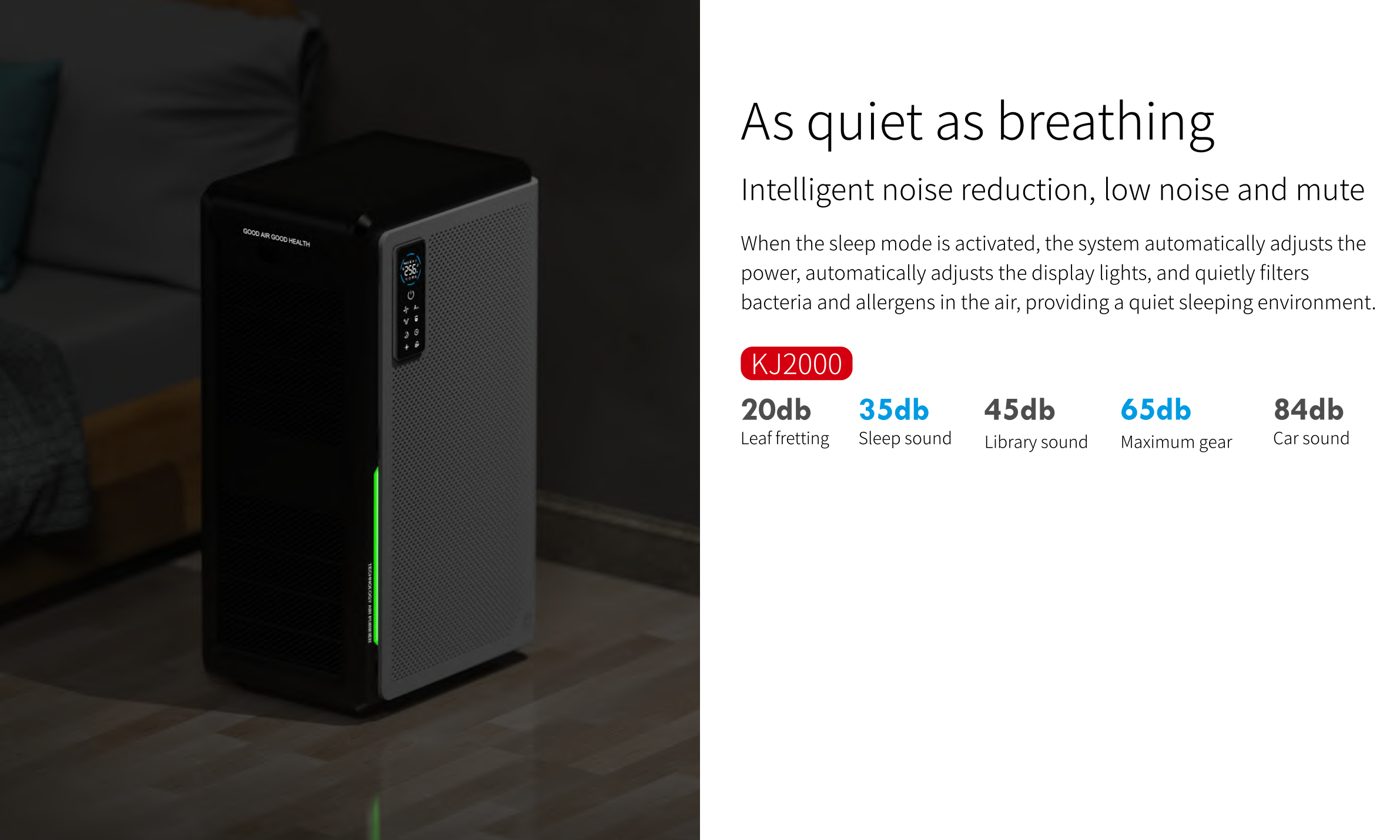 Powerful Large Coverage HEPA Filter Air Purifier Triple Filtration 6 Layers Purification Deep Air Cleaning Air Cleaner