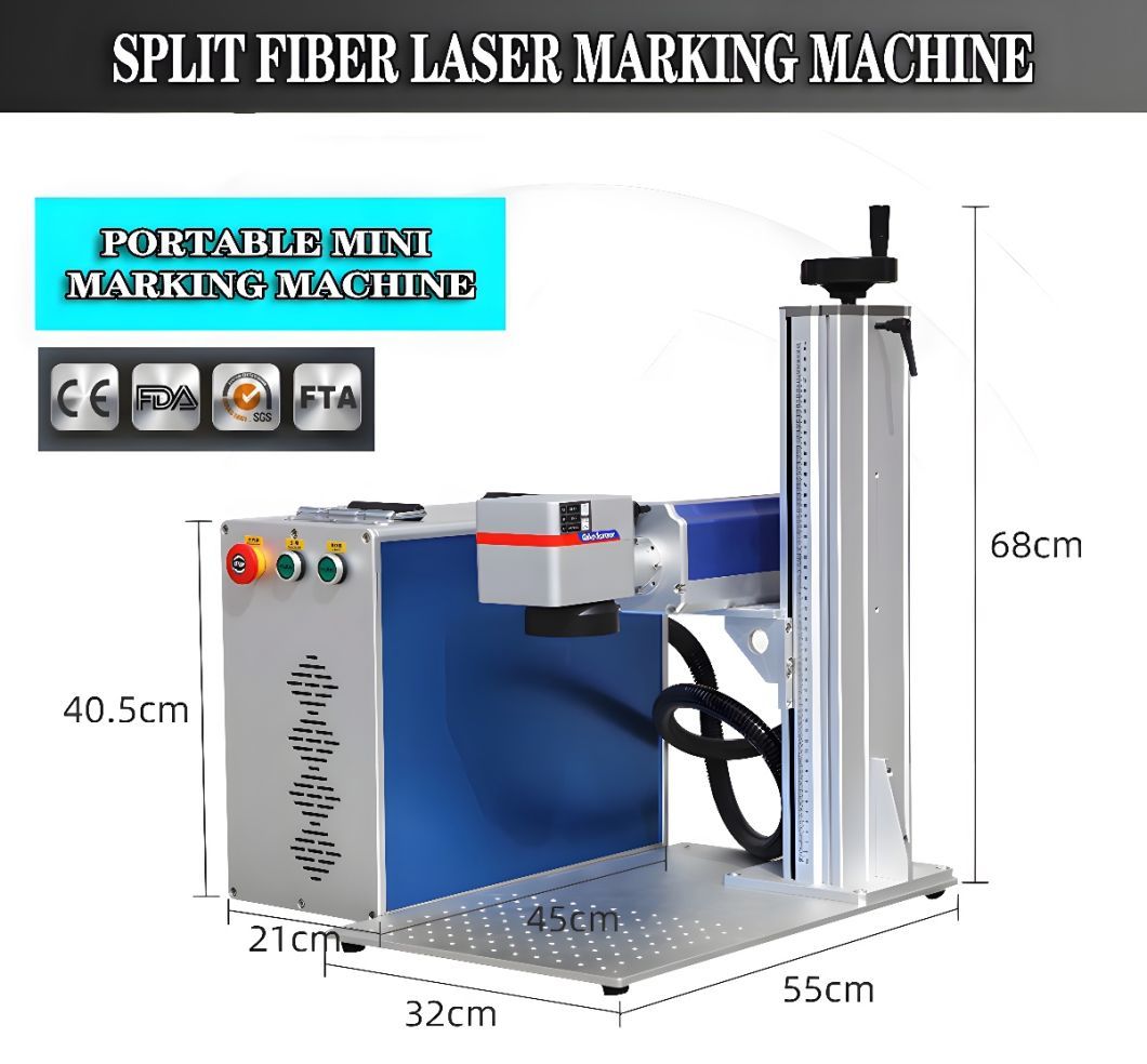 High Quality Low Price Portable Fiber Laser Marking Machine Metal Free Sample Marking Mini Laser Marker