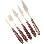5 Piece Stainless Steel Artist Palette Knife Set For Oil Acrylic Paint Cake