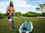 Green Striped 240L 110*32*6 Inch Womens Inflatable SUP