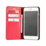 iPhone 8 Case, Genuine Leather Wallet Case Folio Flip Cover for iPhone 5/6/7/8/X