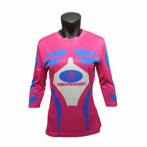 Quality Pretty 3/4 Sleeve Cycling Jersey , Quick Dry Womens MTB Jersey Breathable wholesale