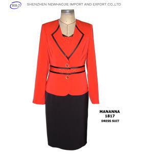 Quality woman jacket dress suit wholesale