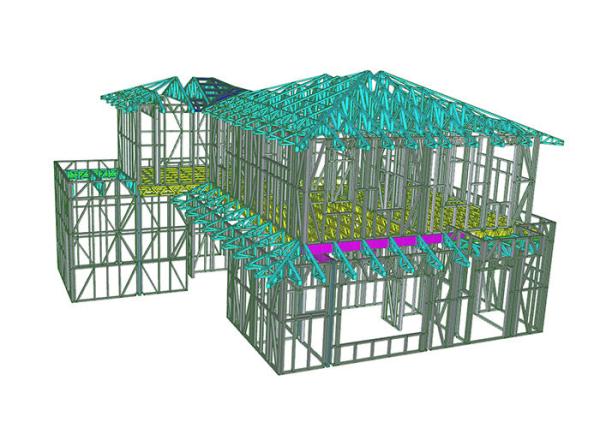 European Customized 2 Story Luxury Prefab Steel Frame Homes Built With