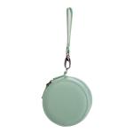 Delicate Zippered Travel Mini Jewelry Organizer , Round Shape Travel Size