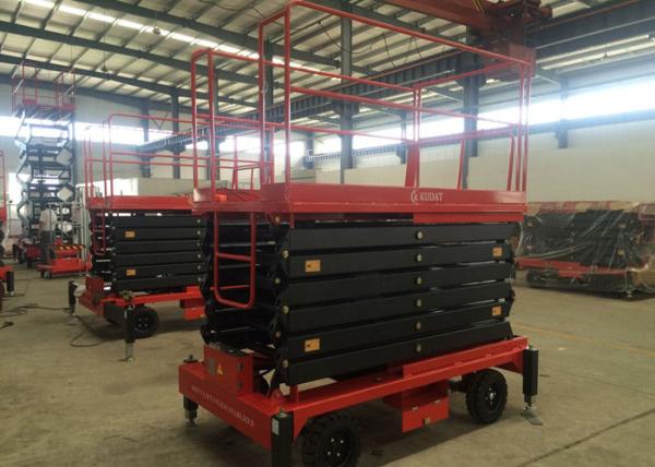 SJY0.3-16 300KG Four wheel Traction Hydraulic Mobile Scissor Lift 16M Max