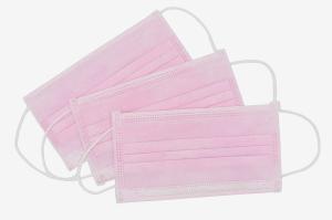 Quality Pink Non Woven Face Mask 3 Ply Earloop Style High Bacteria Filtration wholesale