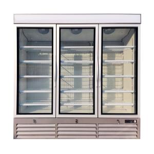 China Upright Supermarket Showcase Cabinet Freezer With Swing Anti-Fog Glass Door on sale