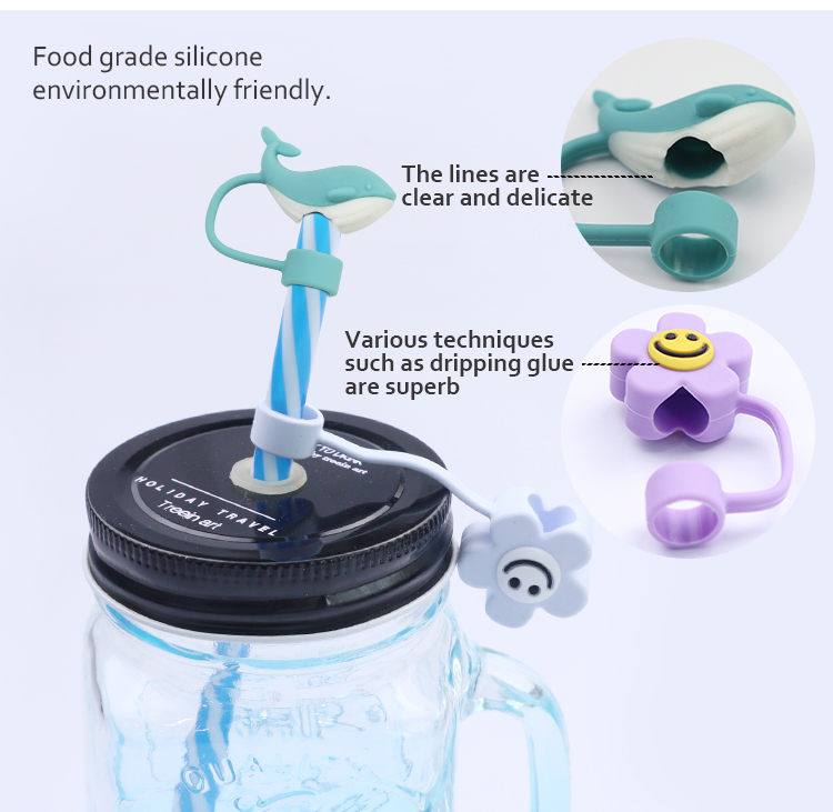 Cactus Straw Stoppers Protector Straw Toppers for Stanley 40 Oz Tumbler with Handle Dust-Proof Straw Caps for Water Bottle
