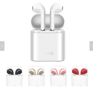 Quality Apple Mobile Phone Accessories 4.2v White Or Black Wireless Sports Earphones Mic With Charging Box wholesale