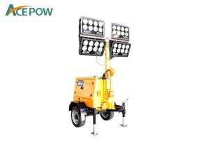 Quality 4 Stroke 4x500W 3000rpm Lighting Tower Generator , Portable Light Generator wholesale