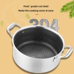 Custom Induction 18/8 Stainless Steel Cooking Pot Honeycomb Non Stick Cooking