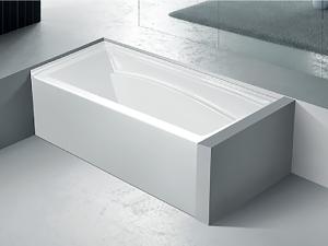 Quality Acrylic White Skirt Bathtub Without Drainer High Gloss JND-EC1584 wholesale