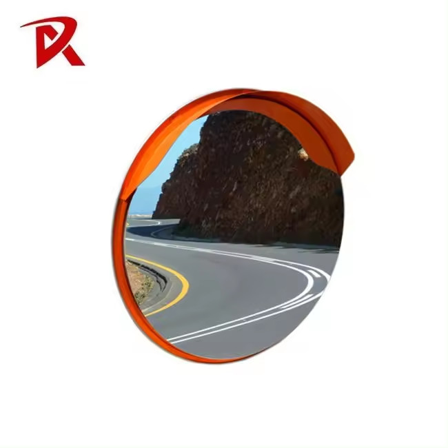 100cm Dia Convex Mirror PC Orange Safety Mirror Dome