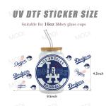UV DTF Transfer Cup Wrap Stickers For Custom Logo 16Oz Rugby Sports Balls Glass