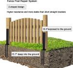 14 Ga Steel Fence Post Repair Stakes for Repairing Damaged Fence Posts and Gates