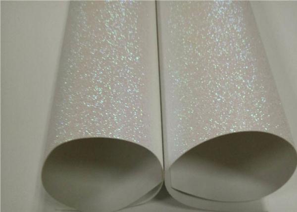 Waterproof Wrapping Double Sided Glitter Paper Rainbow White Color For Children