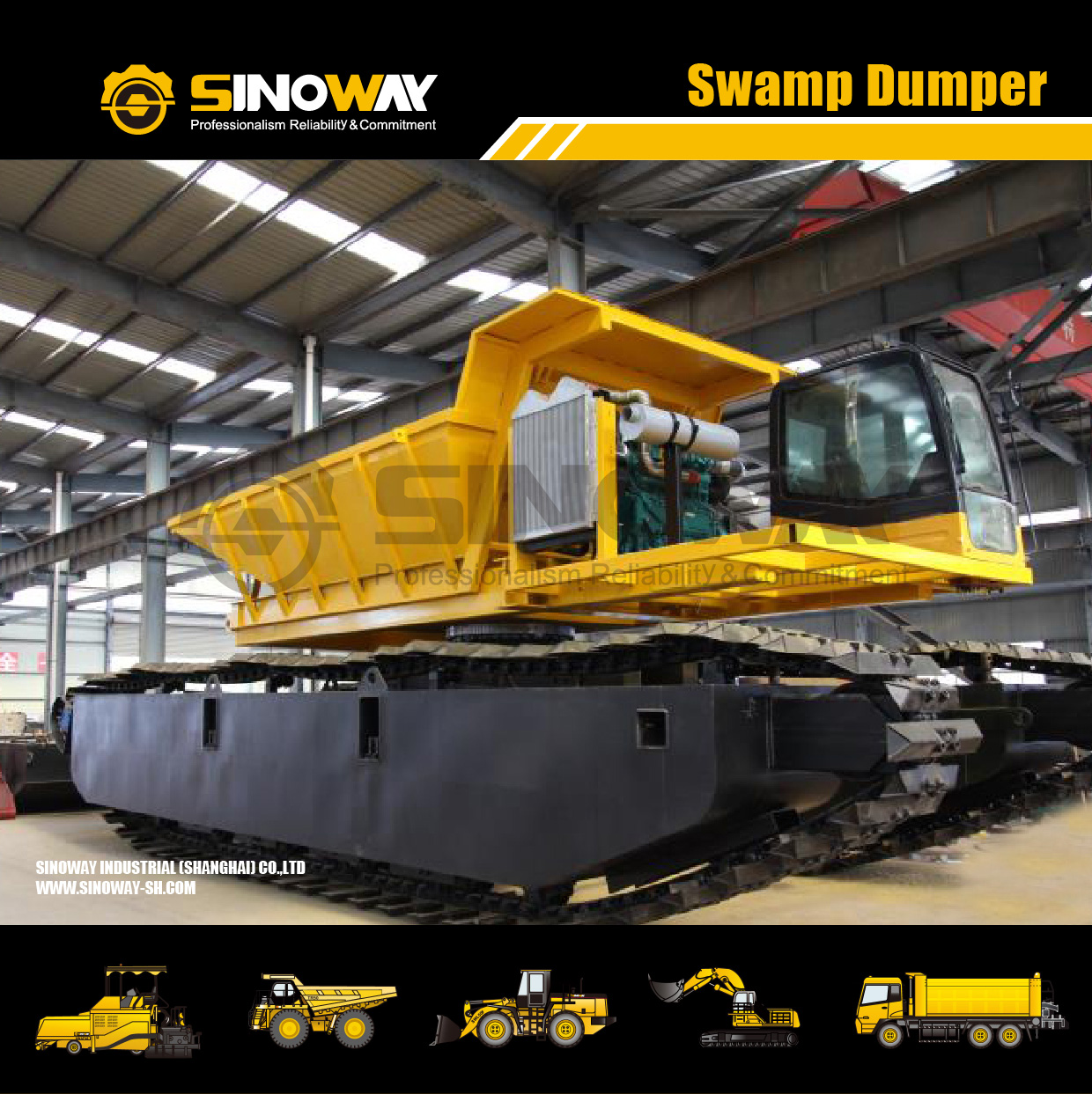 6 Ton River Dredging Equipment Payload Swamp Dumper For Wetland Amphibious Dump Truck