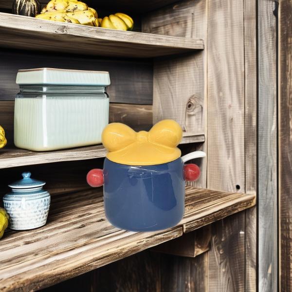 Food Container Thickened Ceramic Lard Canister Stash Jar for Heat Resistant