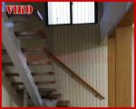 Steel Cable Stair VK94SC Treed Beech WoodenHandrail Carbon Powder-coate