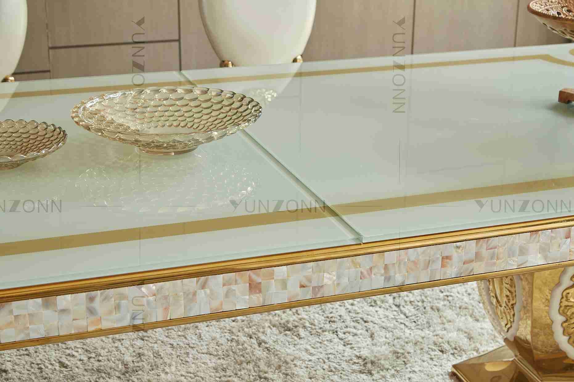 Luxury Noble Atmosphere Wedding Banquet Tables Pattern Dining Table With 10-12 Seaters