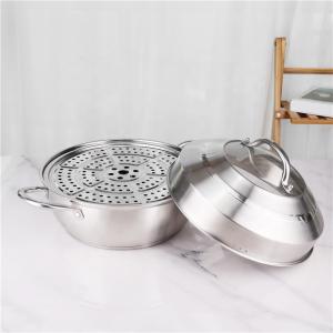 Quality Double Bottom Stackable Steamer Pot With Combination Cover wholesale