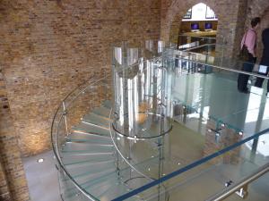 Quality Laminated Tread Glass Building Curved Stairs Steel Wood For Shopping Mall wholesale