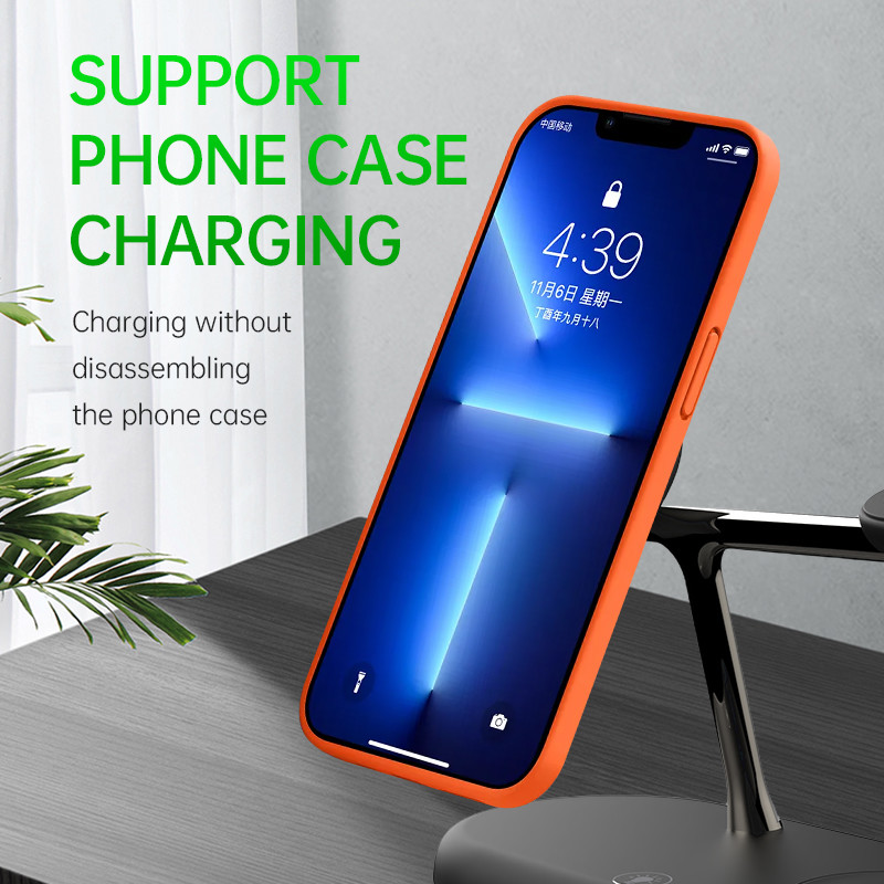 T256 Desktop All In One Wireless Charging Station with Night Light and Touch Switch