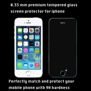 Quality iPhone tempered glass screen protector 0.33 mm 9H hardness high transparency clear vision wholesale