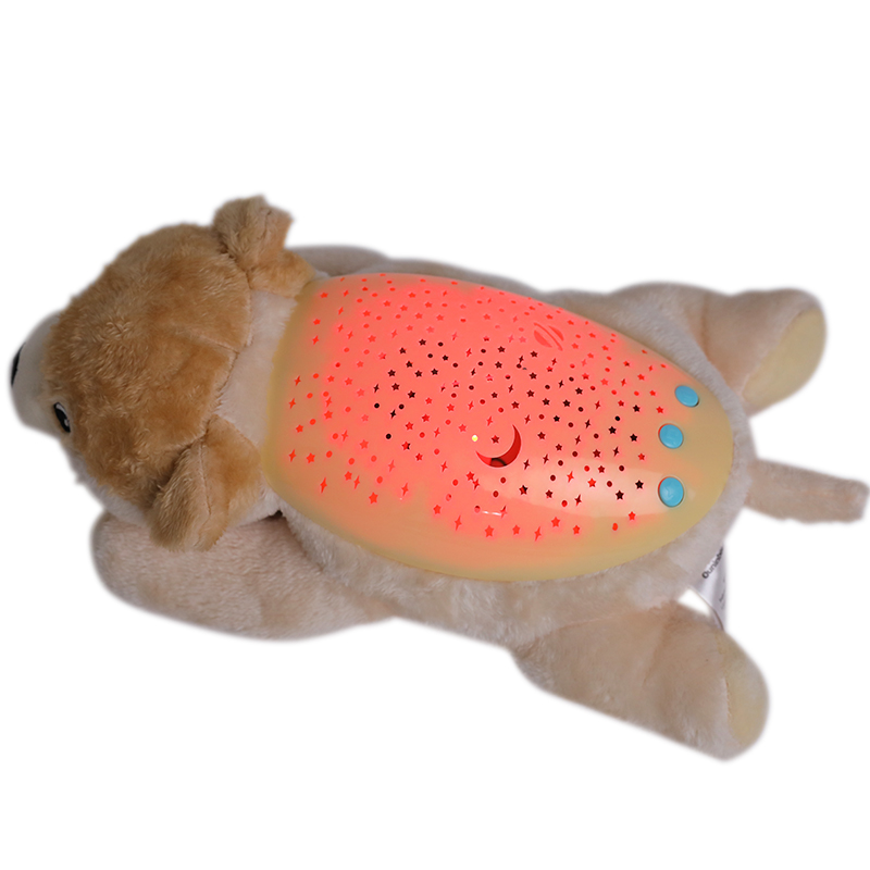 0-7Years Old Baby Sleep Soother Toy Dog Plush Doll With Projectable Lighting And Music