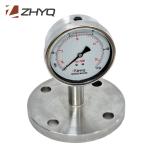 Milk Juice Medicine Diaphragm Type Pressure Gauge Flange Mounting High