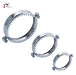 Standard Zinc Plated 90mm 50mm Iron Teeth Pipe Clamps