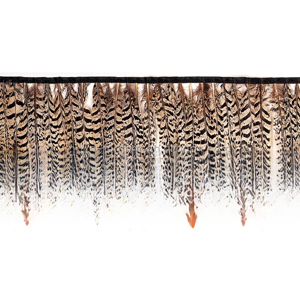 Unique Party Decoration Red Pheasant Feather Fringe Trim with Satin Ribbon Tape via DHL Shipping