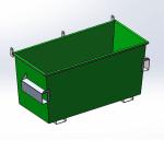 Customized Outdoor Front Lift Bin Industrial Steel Waste Skip Bin With Door