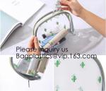 Custom Printing Recycled Soft Pvc Zipper Cosmetic Pouch,Transparent Customer