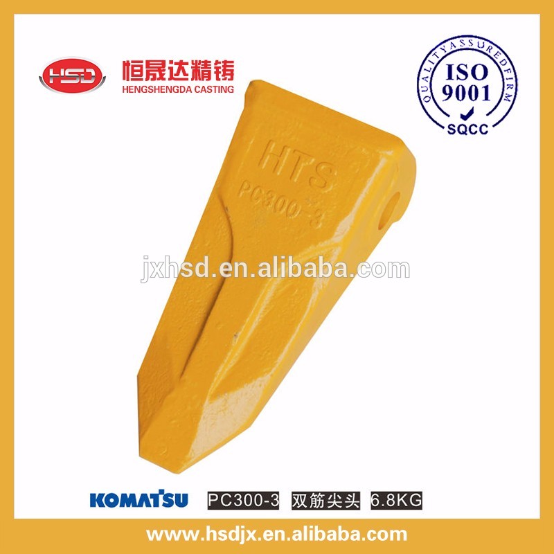 Radian mouth with side teeth pin ground engaging tools excavator spare parts bucket teeth PC300-1 from China manufacturer