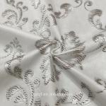 SGS White Jacquard Fabric , Shrink Resistant Mattress Ticking Fabric