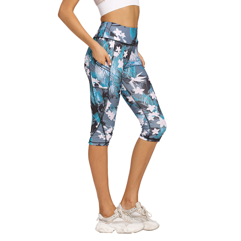 Senda Sustainable Women Yoga Green Short Length Gym Leggings