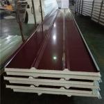 14kg 1050 type eps sandwich roof panel with 0.4mm wine red steel sheet up and